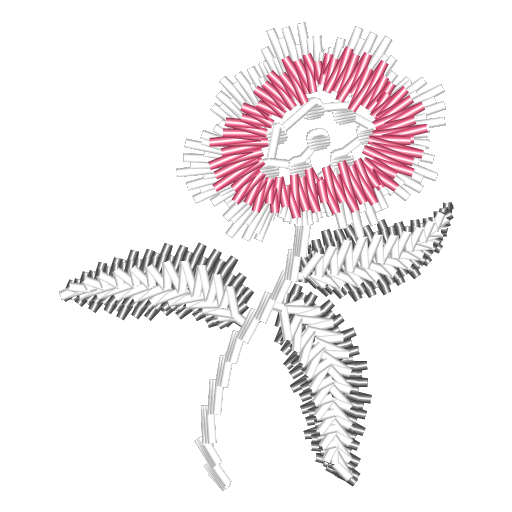 粉芯白边雏菊刺绣