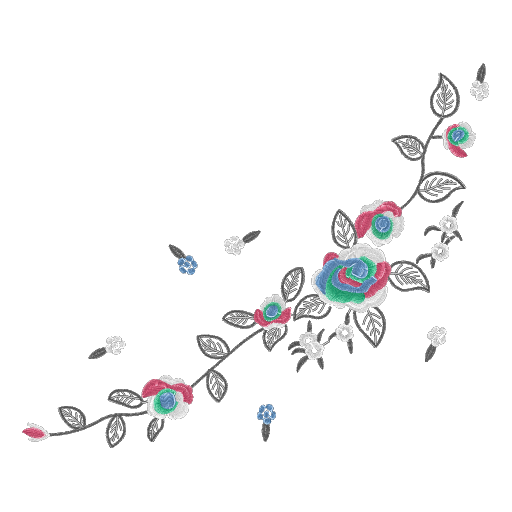 绣彩花枝