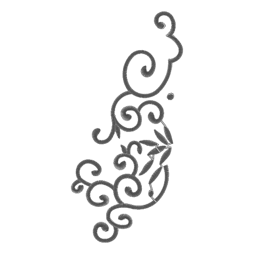 symmetric floral embroidery设计