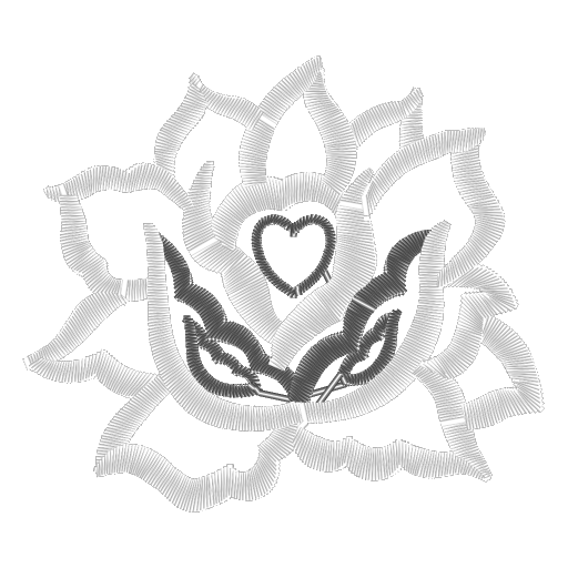 花形绣绷拼贴画
