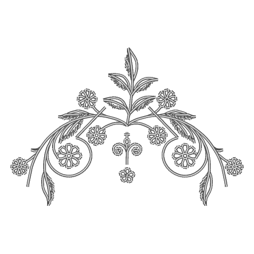 纹样缠绕的花藤