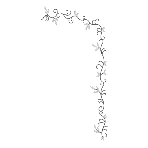 藤蔓花叶边角绣