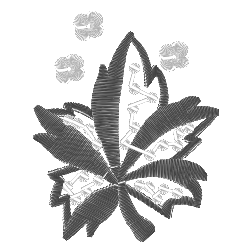 鸢尾花枝绣图