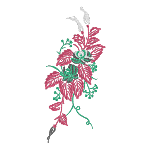 粉绿藤花瓷色蝶