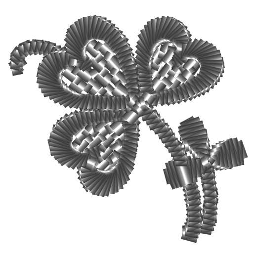 花瓣尾纹银绣饰