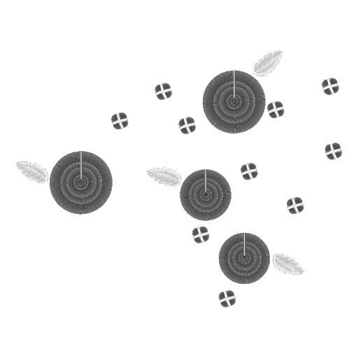 靶圈羽毛纹样