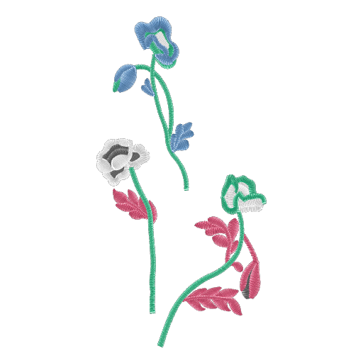 绣艺繁花图案