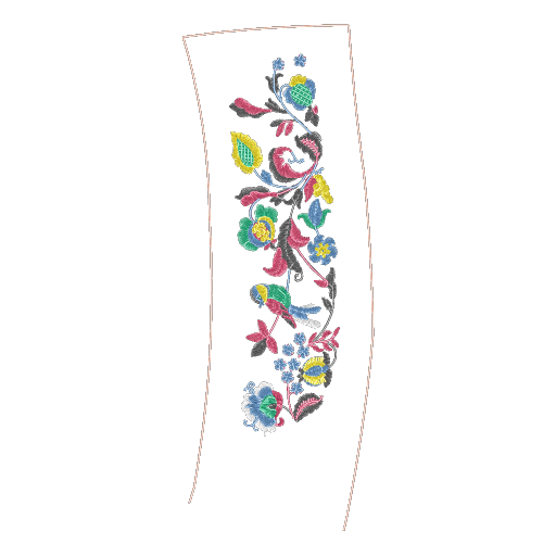 蓝鸟蜿蜒绣繁花