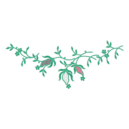 青藤饰花花蔓纹