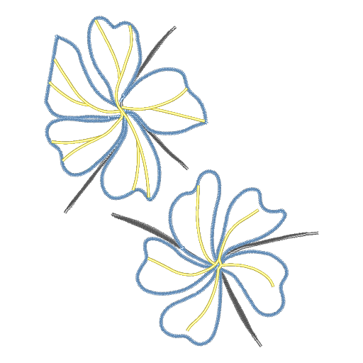 蓝黄绣ം花