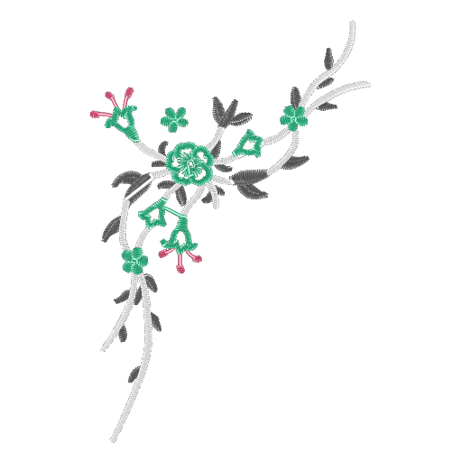 枝蔓绽洛神花