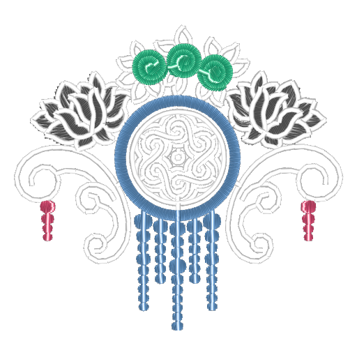 绣如意莲花发髻