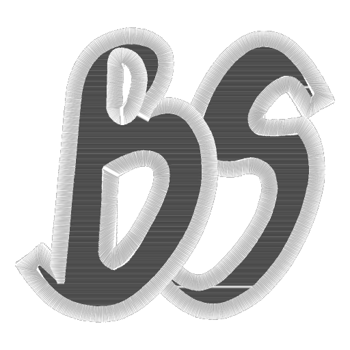 立体双字母刺绣