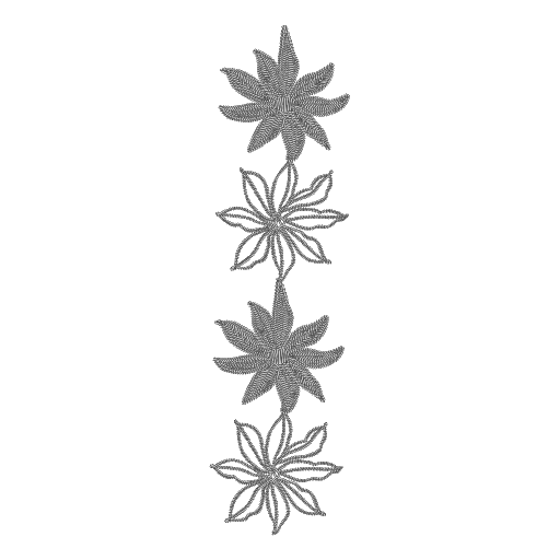 四朵花刺绣图案