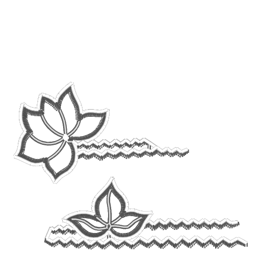 双莲花纹刺绣图案