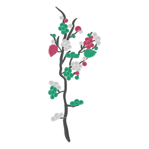 枝头繁花似锦