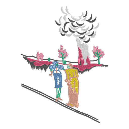 车站双人观景图