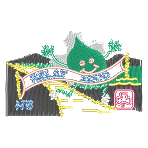 绿水花花布艺图