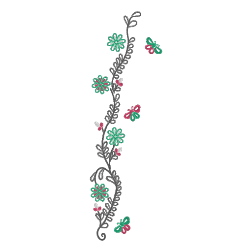 柔美藤蔓花蝶