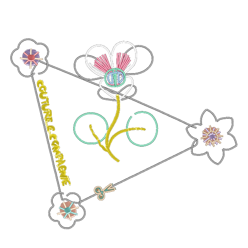 三角花脉刺绣