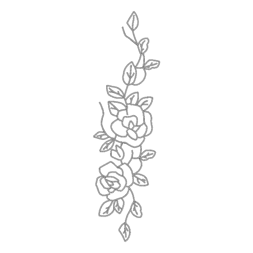 白花藤纹刺绣