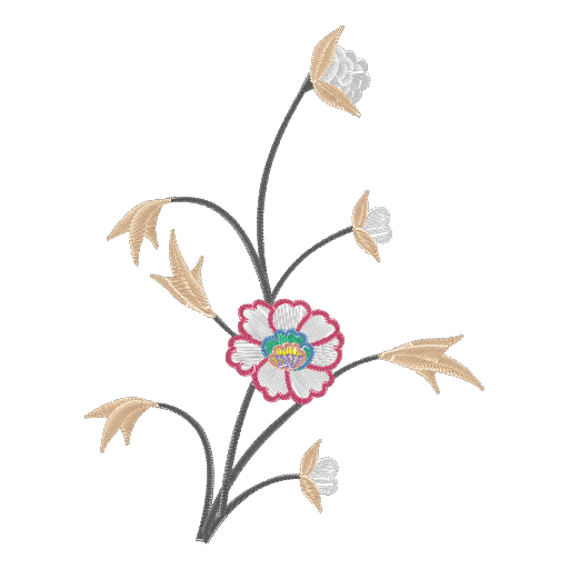 刺绣繁花图