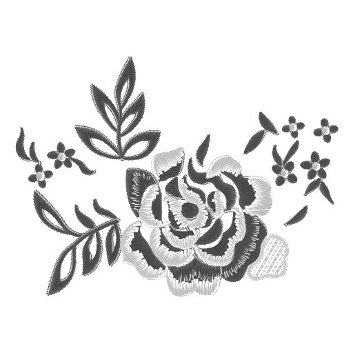 刺绣花卉图案