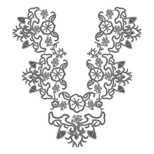 对称花纹刺绣设计