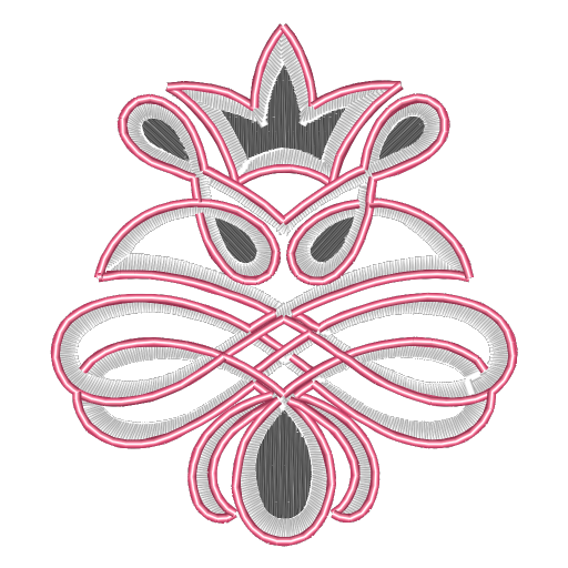 粉蝶蔓舞绣纹