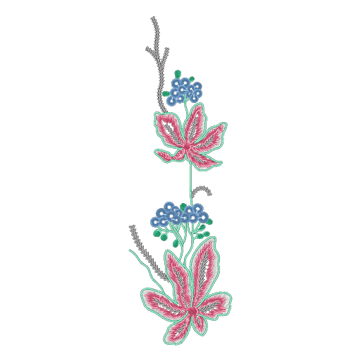 粉枝蓝穗葡形花