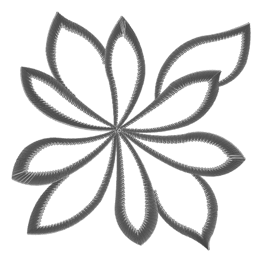 线条盘花