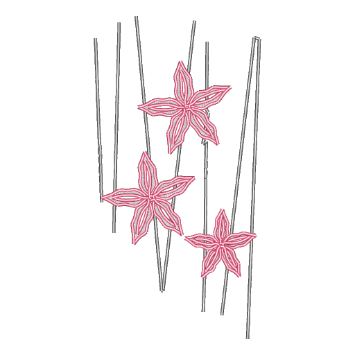 花在格线中
