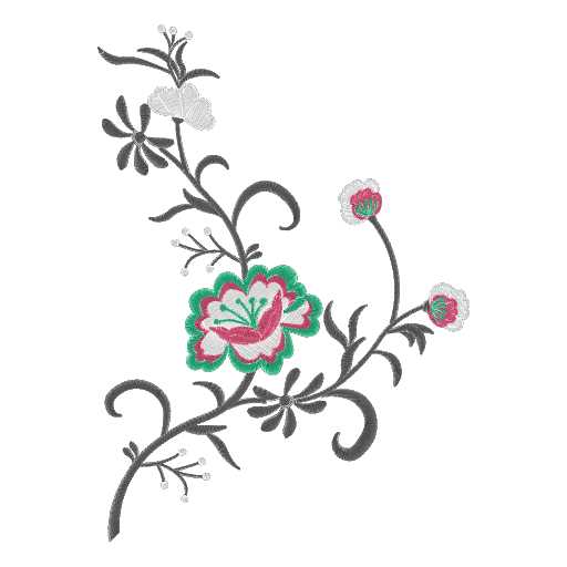 纤枝绣彩花