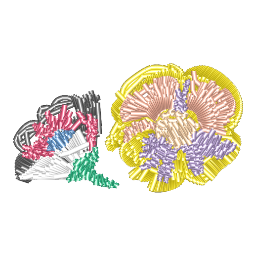 彩蝶戏花绣