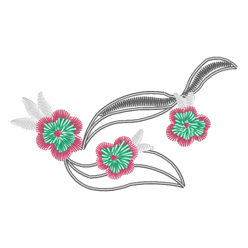 刺绣花卉图