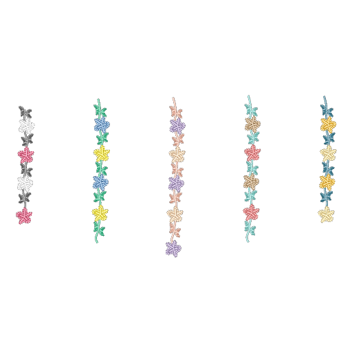 彩丝绣成花串裙