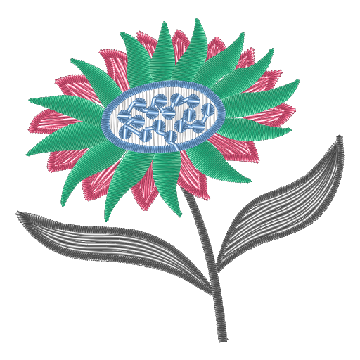 彩绣繁花绿蔓