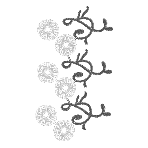 三色蒲公英绣画