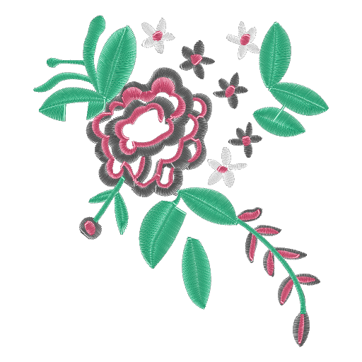 绣工花卉图案