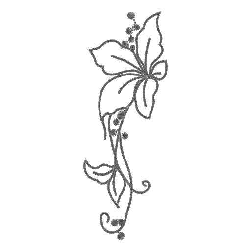 缠枝华花刺绣图