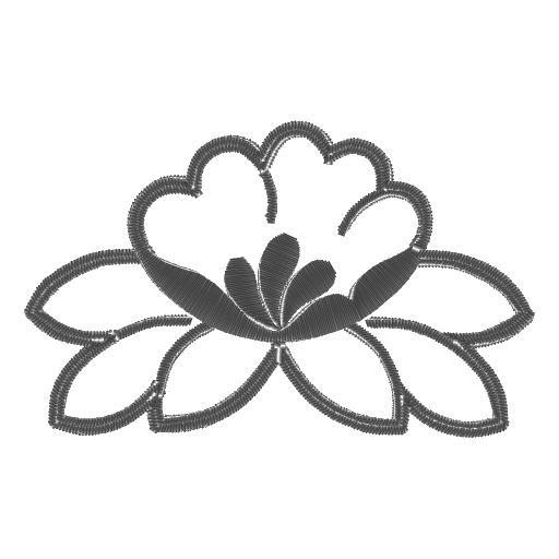 梅花凹凸表现刺绣