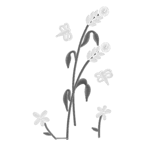 蓬勃绿枝繁花绣