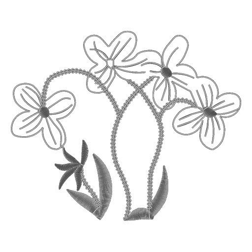 手绘绣花纹样图