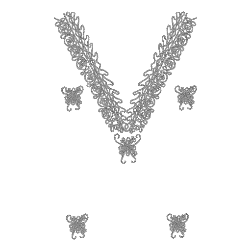 V 型刺绣花卉套装