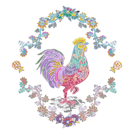 繁花簇拥的彩雉