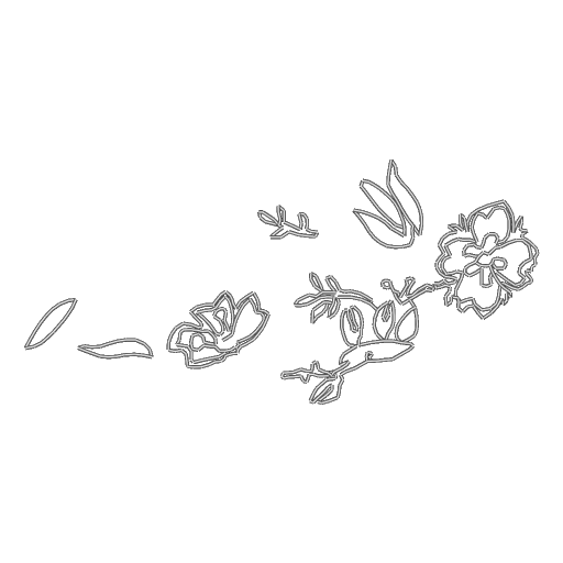 花枝刺绣纹样