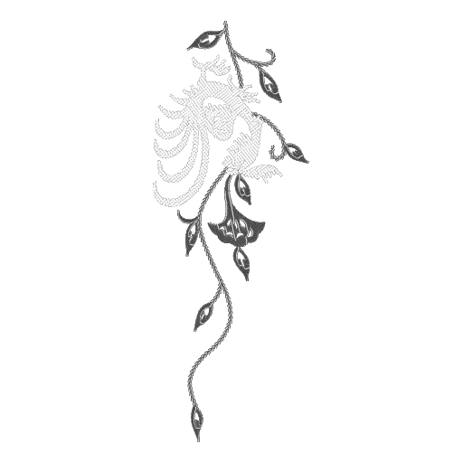 仙鹤花间立