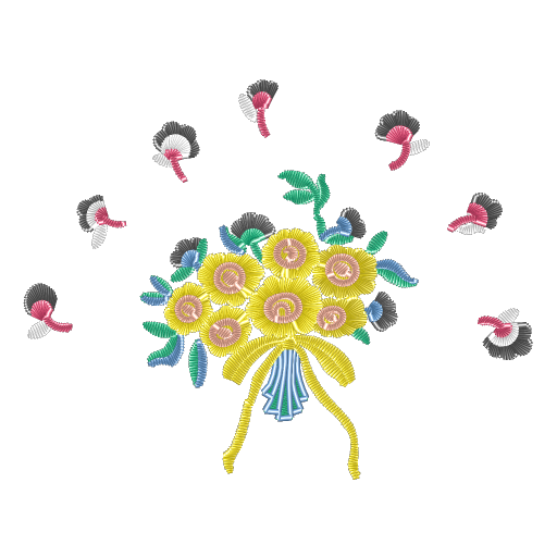 刺绣花束