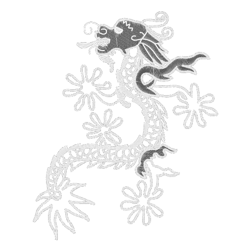 云纹刺绣金龙图