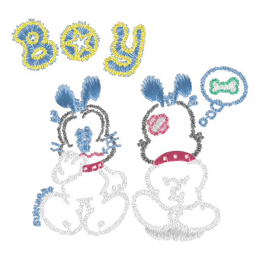 萌兔绣 BOY